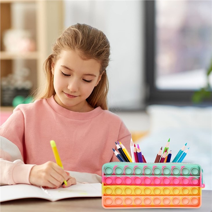 Pop Fidget Silicon Pencil Case